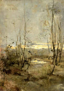 Landscape by Umberto Veruda — hand-painted landscape oil painting reproduction on canvas