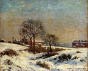 Landscape under Snow, Upper Norwood by Camille Pissarro — hand-painted botanical oil painting reproduction on canvas