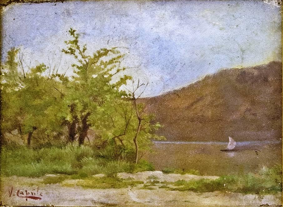 Landscape by Vincenzo Caprile — hand-painted landscape oil painting reproduction on canvas