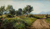Landscape with a Chapel by Walery Eljasz Radzikowski — hand-painted landscape oil painting reproduction on canvas