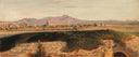 Landscape with a little city in the background by Giovanni (Nino) Costa, rural oil painting wall art, Naturalism