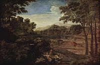 Landscape with a Man Killed by a Snake by Nicolas Poussin — hand-painted botanical oil painting reproduction on canvas