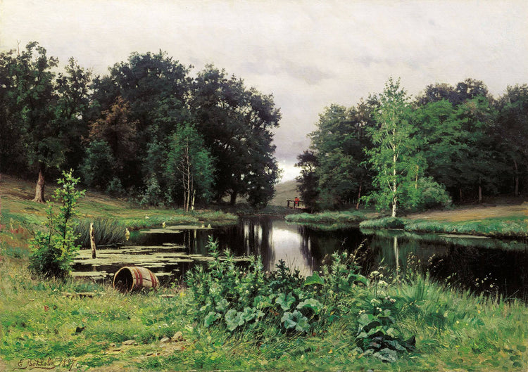 Landscape with a Pond - Efim Volkov