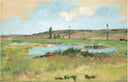 Landscape with a pond by Émile Friant — hand-painted landscape oil painting reproduction on canvas