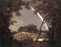 Landscape with a Rainbow by Joseph Wright — hand-painted botanical oil painting reproduction on canvas