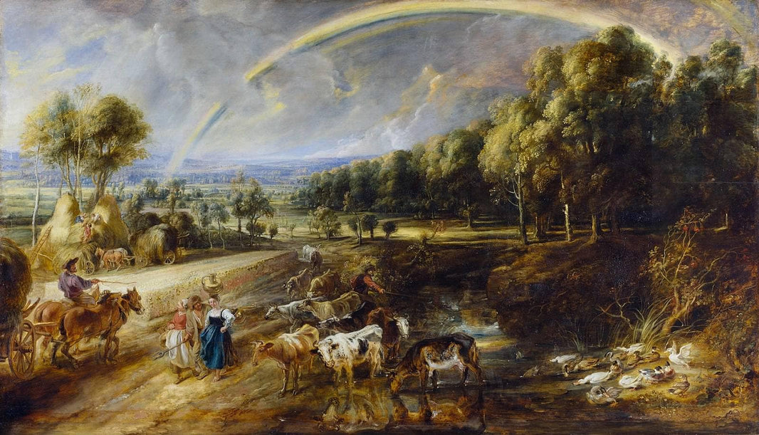 Landscape with a Rainbow by Peter Paul Rubens — hand-painted landscape oil painting reproduction on canvas