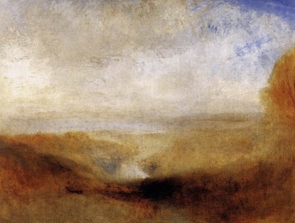 Landscape with a River and a Bay in the Background - J.M.W. Turner