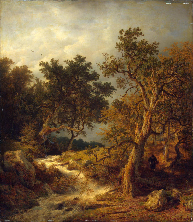 Landscape with a Stream - Andreas Achenbach