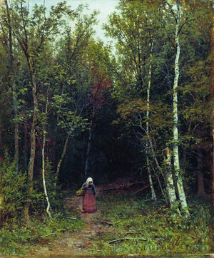 Landscape with a Woman - Ivan Shishkin