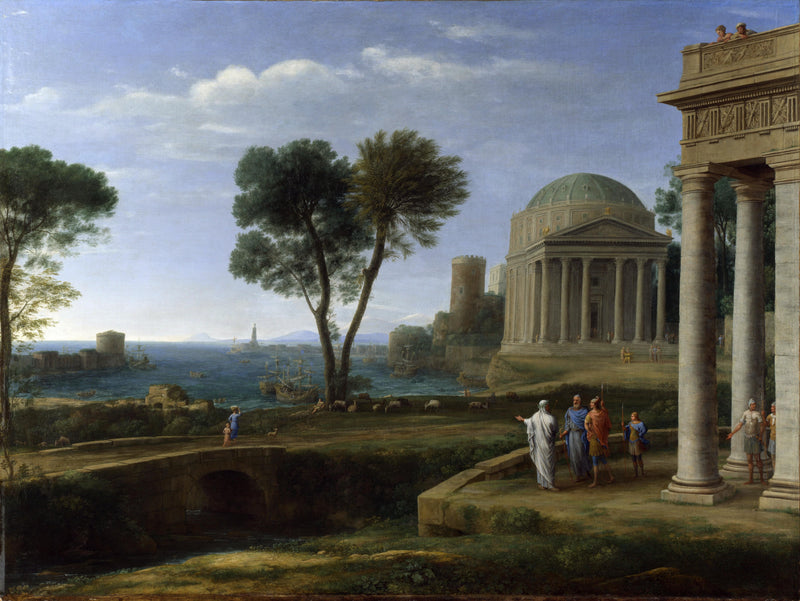 Landscape with Aeneas at Delos on gallery wrap