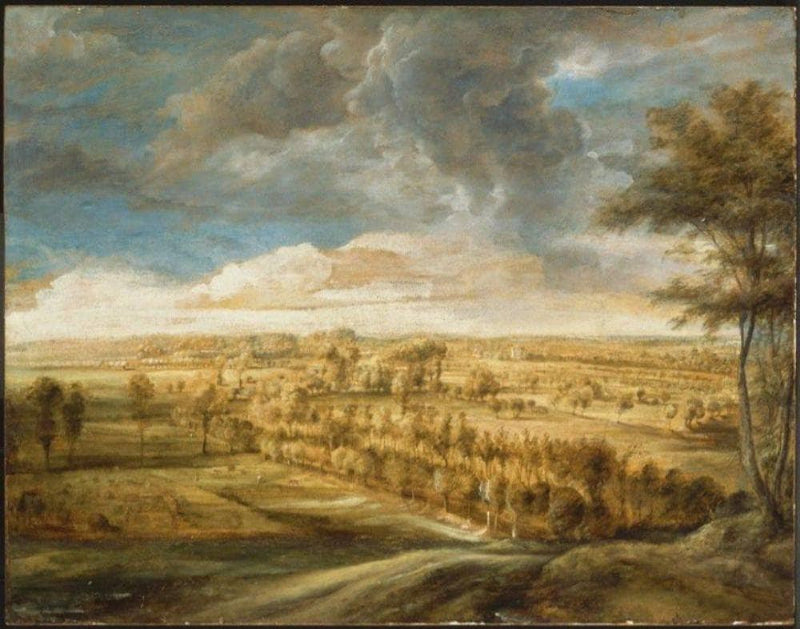 Landscape with an Avenue of Trees on gallery wrap