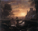 Landscape with an Imaginary View of Tivoli by Claude Lorrain — urban oil painting wall art