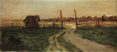 Landscape with an isba. in hallway