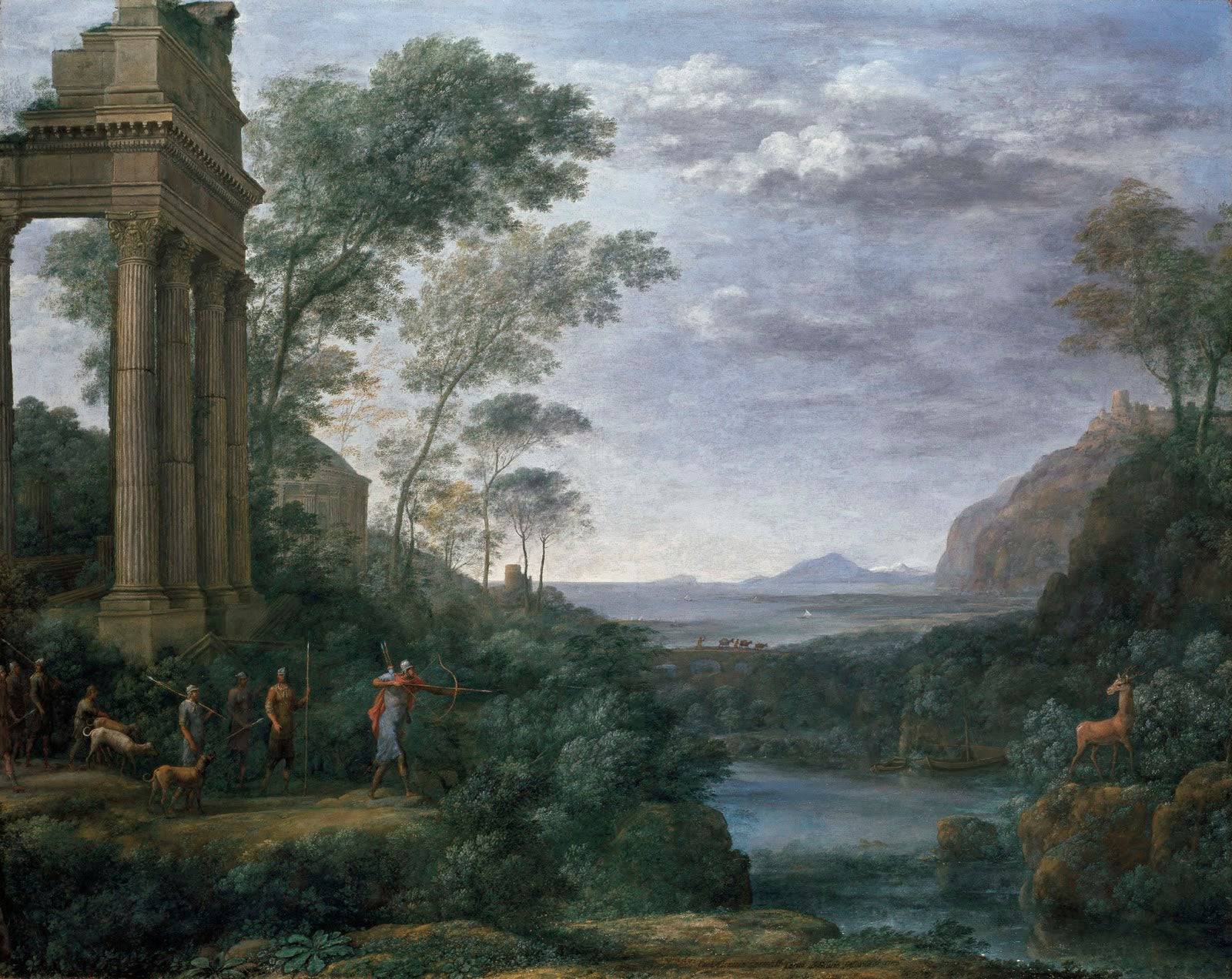 Landscape with Ascanius Shooting the Stag of Sylvia - Claude Lorrain