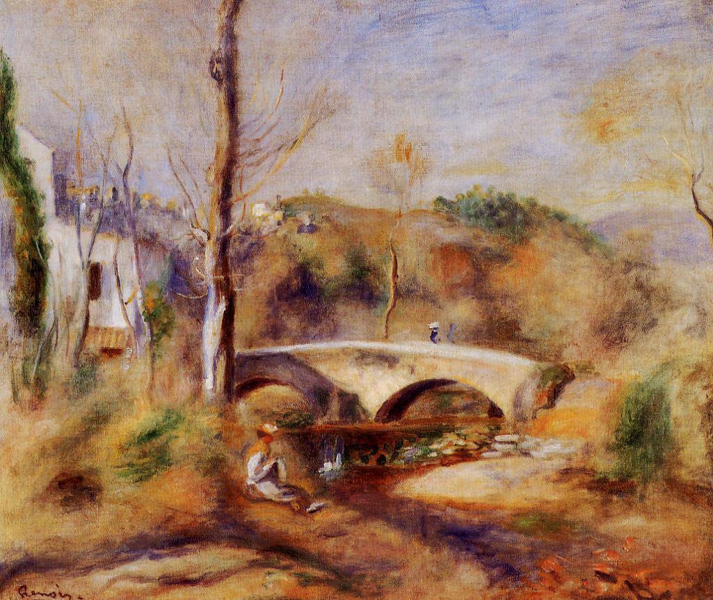 Landscape with Bridge - Pierre-Auguste Renoir