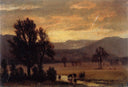 Landscape with Cattle by Albert Bierstadt — hand-painted animal oil painting reproduction on canvas