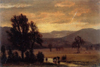 Landscape with Cattle by Albert Bierstadt — hand-painted animal oil painting reproduction on canvas
