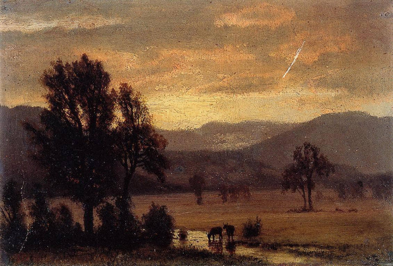 Landscape with Cattle on gallery wrap