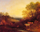 Landscape with Cattle by Thomas Gainsborough — rural oil painting wall art, Rococo