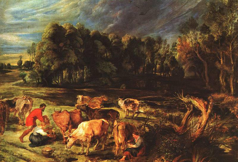 Landscape with Cows - Peter Paul Rubens