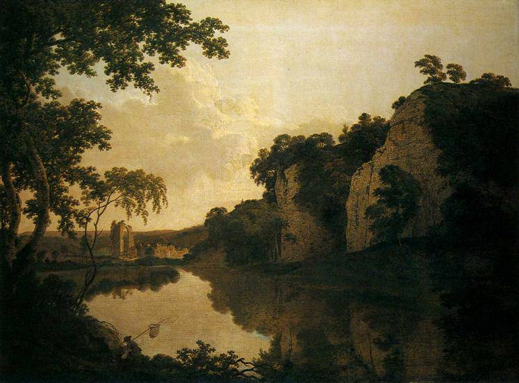 Landscape with Dale Abbey - Joseph Wright