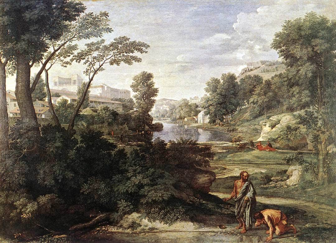 Landscape with Diogenes - Nicolas Poussin