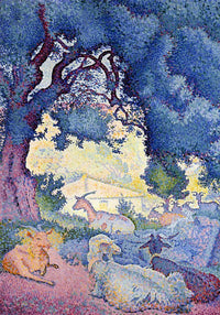 Landscape with Goats by Henri-Edmond Cross — hand-painted abstract oil painting reproduction on canvas