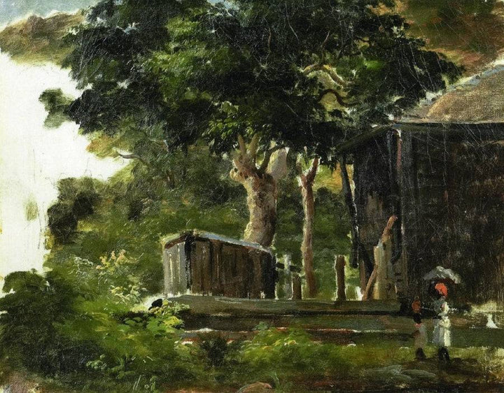 Landscape with House in the Woods in Saint Thomas, Antilles by Camille Pissarro — hand-painted botanical oil painting reproduction on canvas