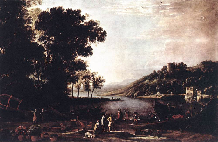 Landscape with Merchants - Claude Lorrain