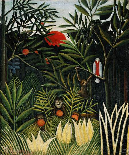 Landscape with Monkeys - Henri Rousseau