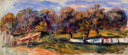 Landscape with Orchard by Pierre-Auguste Renoir, rural oil painting wall art, Impressionism