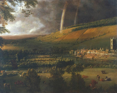Landscape with Rainbow, Henley on Thames in hallway