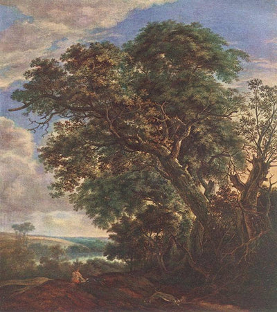Landscape with River and Trees in modern living room