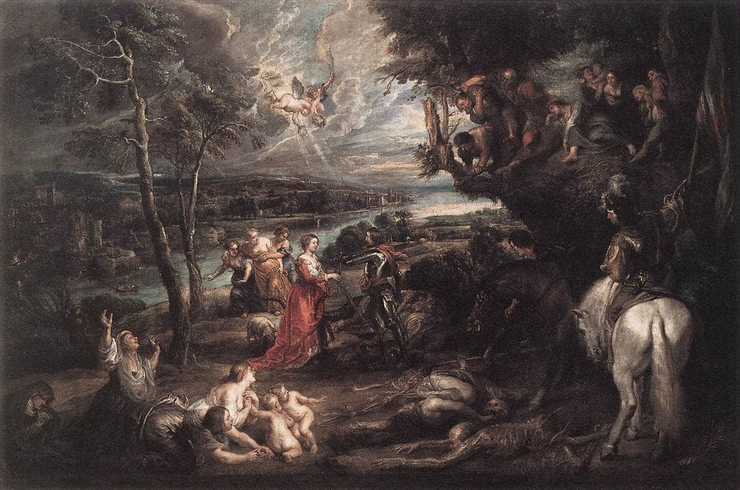 Landscape with Saint George and the Dragon by Peter Paul Rubens — hand-painted cultural oil painting reproduction on canvas