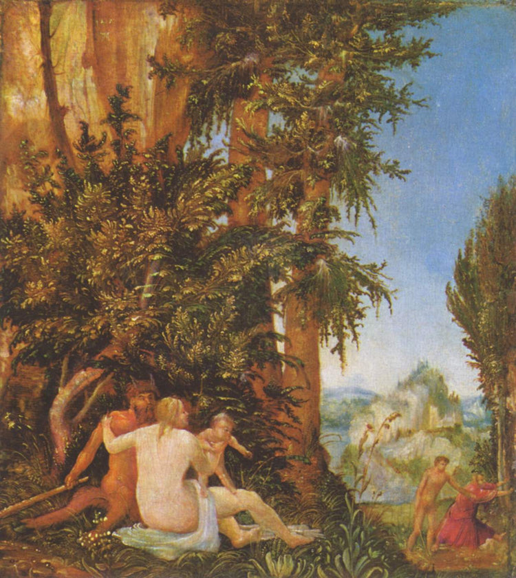 Landscape with Satyrfamilie - Albrecht Altdorfer