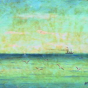 Landscape with seagulls