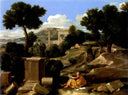 Landscape with St. James in Patmos by Nicolas Poussin — rural oil painting wall art