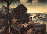 Landscape with St. John the Baptist Preaching by Joachim Patinir — hand-painted botanical oil painting reproduction on canvas