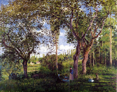 Landscape with Strollers Relaxing under the Trees in master bedroom