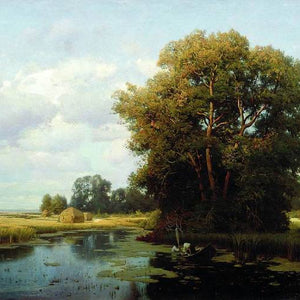 Landscape with swamp by Volodymyr Orlovsky — Oil Painting Reproduction