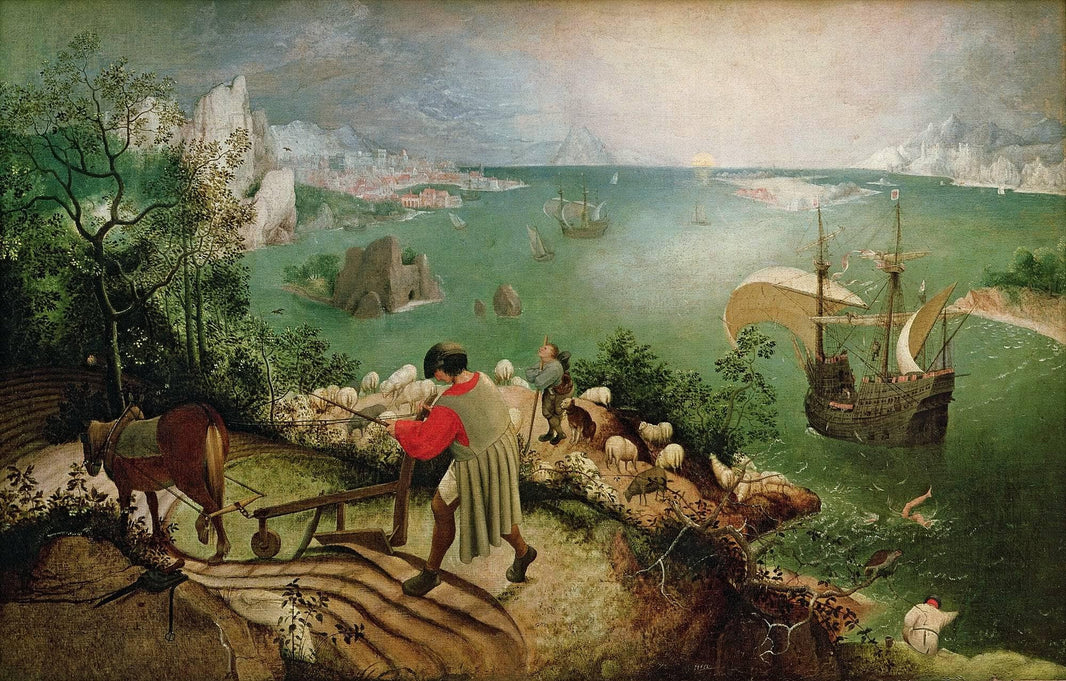 Landscape with the Fall of Icarus by Pieter Bruegel the Elder — hand-painted landscape oil painting reproduction on canvas