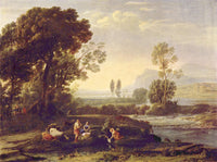 Landscape with the Flight into Egypt by Claude Lorrain — hand-painted botanical oil painting reproduction on canvas