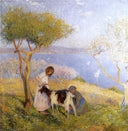 Landscape with the goat by Henri Martin — hand-painted animal oil painting reproduction on canvas