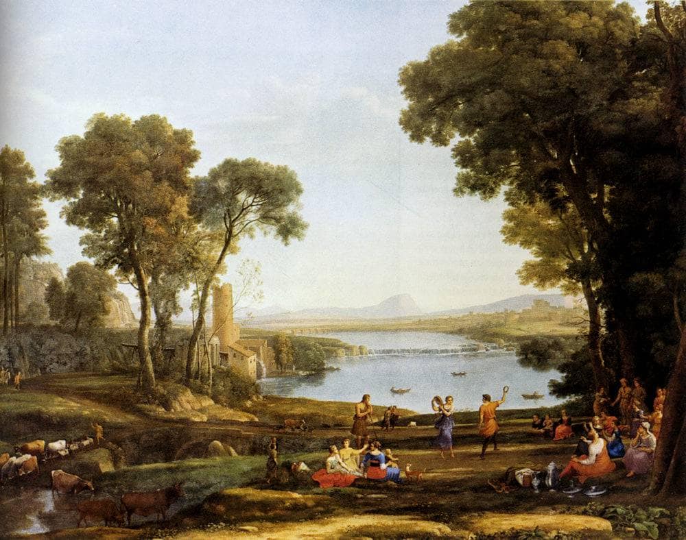 Landscape With The Marriage Of Isaac And Rebekah by Claude Lorrain — hand-painted botanical oil painting reproduction on canvas