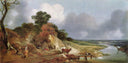 Landscape with the village Cornard by Thomas Gainsborough, rural oil painting wall art, Rococo