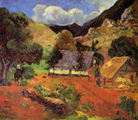 Landscape with three figures by Paul Gauguin — hand-painted landscape oil painting reproduction on canvas