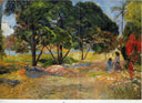 Landscape with three trees by Paul Gauguin — hand-painted botanical oil painting reproduction on canvas