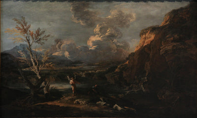 Landscape with Tobit and the Angel by Salvator Rosa — oil painting reproduction