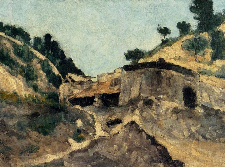 Landscape with Watermill by Paul Cezanne — hand-painted landscape oil painting reproduction on canvas