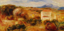 Landscape with White House by Pierre-Auguste Renoir, rural oil painting wall art, Impressionism